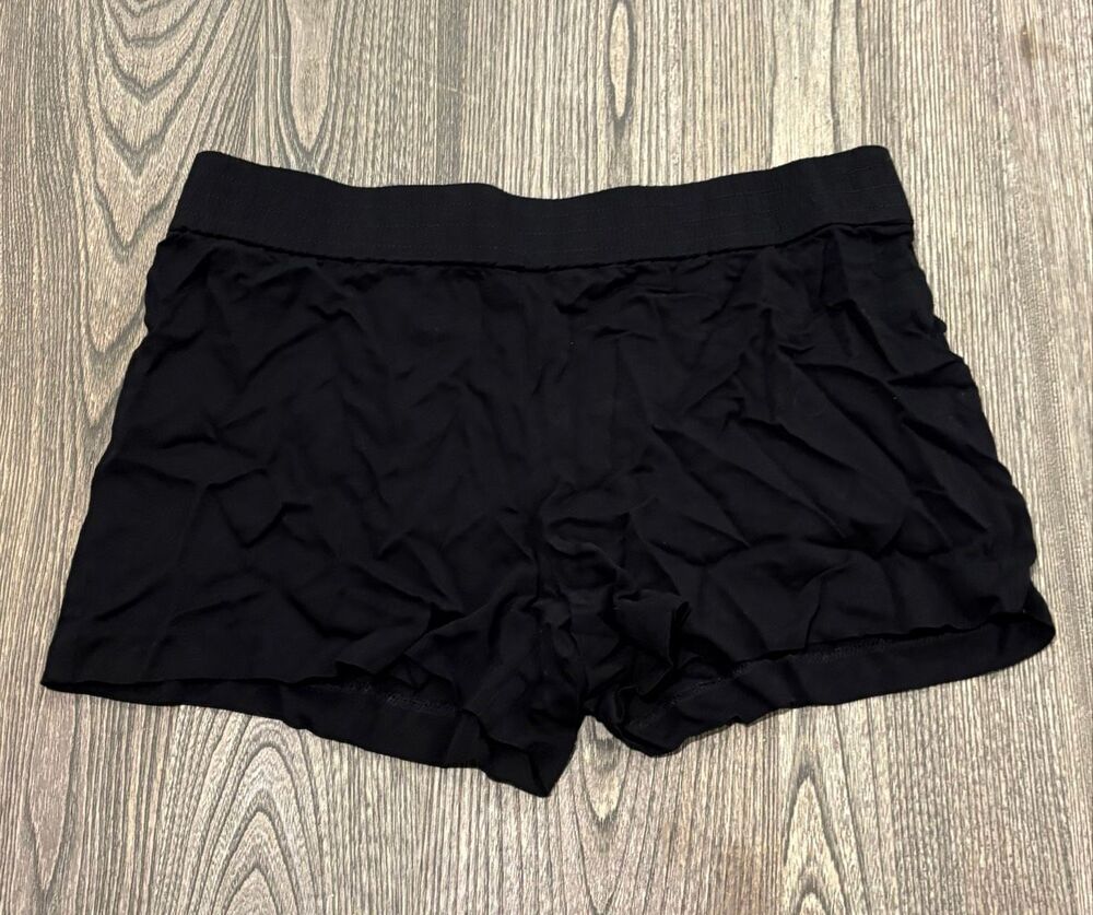 Ann Taylor LOFT Women's Stretch Pull-On Elastic Waist Boxer Shorts Black Size 4